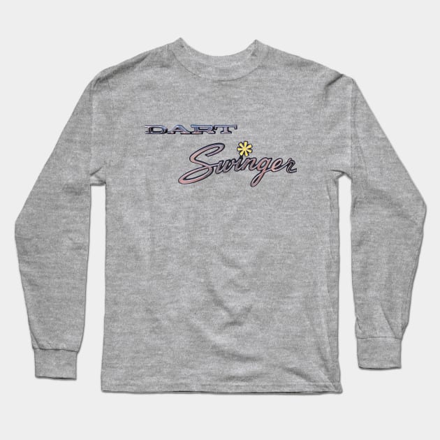 Dart script Logo on back Long Sleeve T-Shirt by Permages LLC